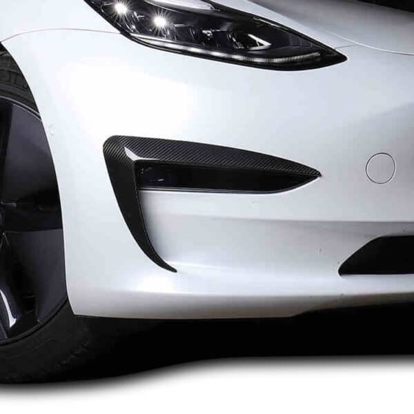 Tesla Model 3 Front Bumper Canards Trims Cover (6)